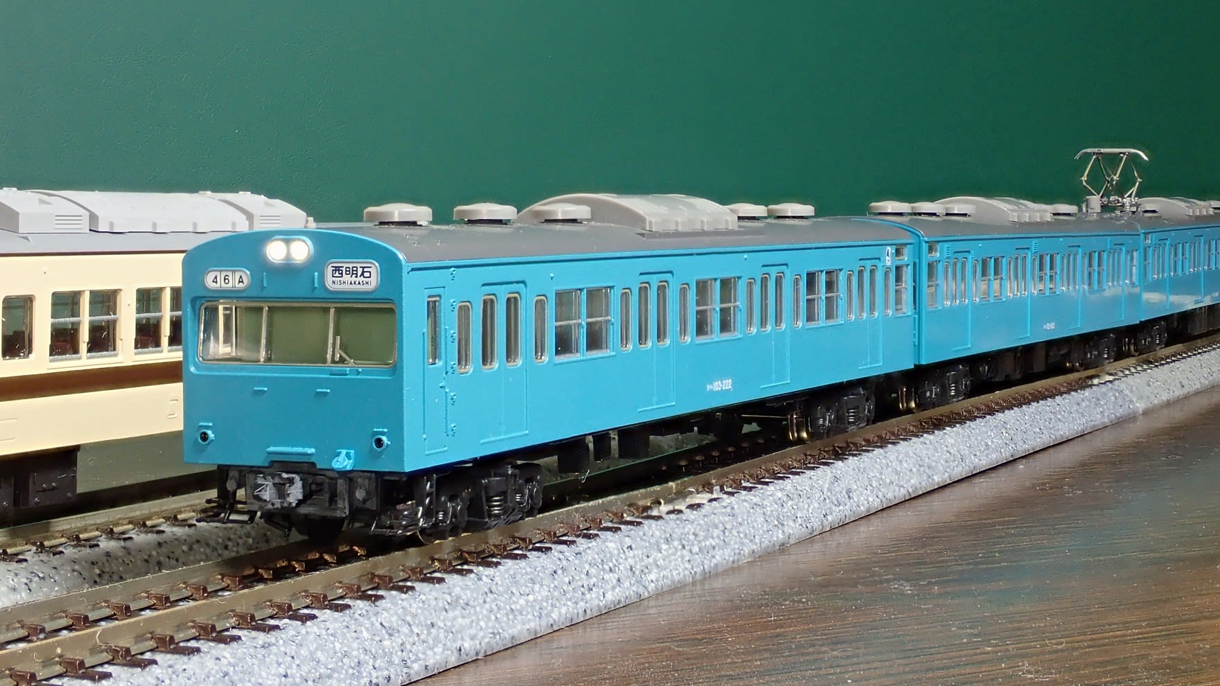 京阪神の水色電車です。TOMIX 103系 新製冷房車・スカイブルーが入線 