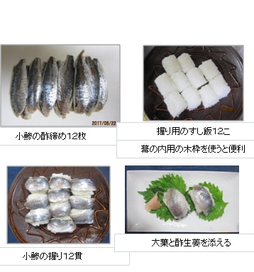 1046 小鯵の握り寿司 男の料理指南