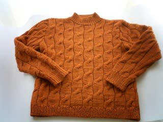 メンズの手編みのセーター 編物教室 - I 編む a sweater