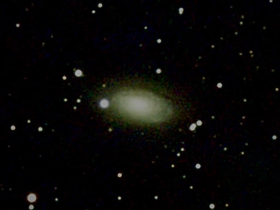 星見娘で電視観望4014(りょうけん座 M63ひまわり銀河、+2) - よしべや自然博物館