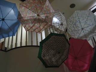 ホテルの傘の花