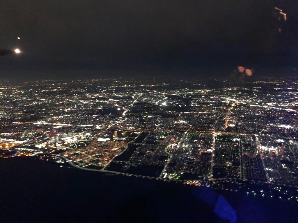 飛行機から見た幕張の夜景 Keiyoboy Blog O