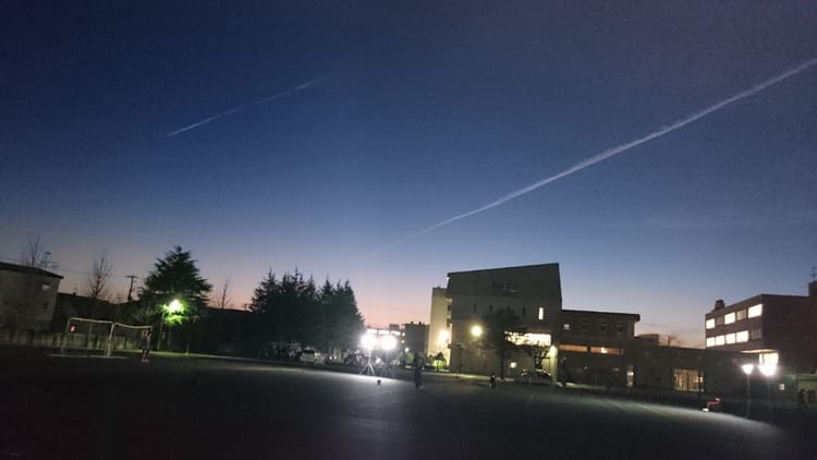 夜の飛行機雲 Aosugiブログ 青森の今 を探索