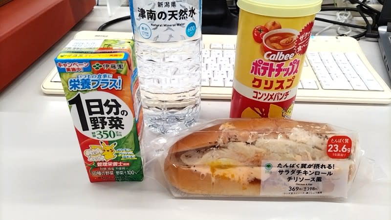 仕事の合間のコンビニランチ