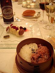 巴御飯、ホワイトチョコレートのムース