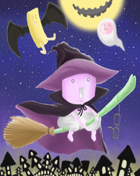 よちよちハロウィンイラスト