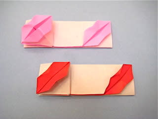 ふたつの唇の箸袋おりがみ 創作折り紙の折り方