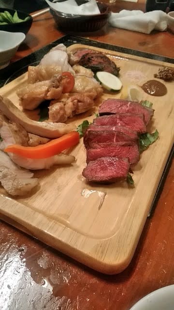 夜のコースは最後が強烈だったな 肉系居酒屋肉十八番屋虎ノ門店 Nobutaと南の島生活in沖縄本島リターンズ