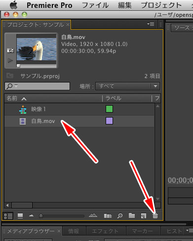 Adobe Premiere Pro Cs6 ファイルを削除する Esoft公式ブログ