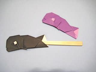 マッコウクジラ1の箸袋おりがみ 創作折り紙の折り方