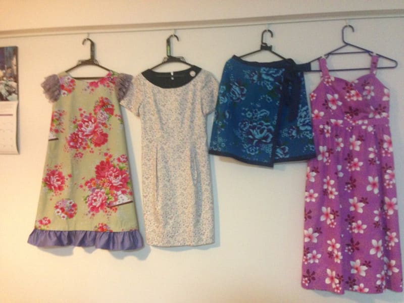 100本ノック3 7本 台湾花布の洋服たち 魁 お針子道場
