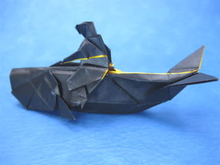 マッコウクジラに乗る人 創作折り紙の折り方