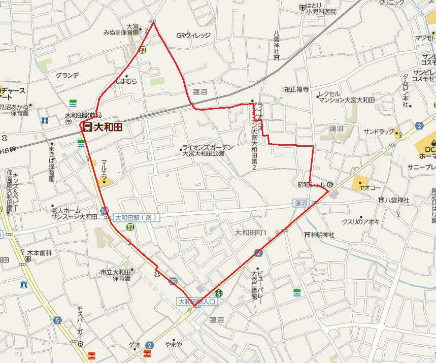 見沼区大和田町の雨水調整池築造用地 咲いた万歩