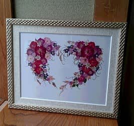 押し花 ハートの台紙を使って たみの花日記 暮らしの中にお花を 押し花 ハートの台紙を使って たみの花日記 暮らしの中にお花を