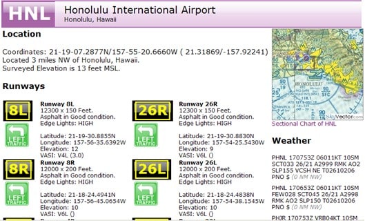PHNL Airport Info