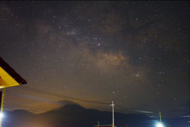 2月17日 冬に 夏の天の川を見る 山に登って 星を見る