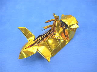 ラッコに乗る人 創作折り紙の折り方