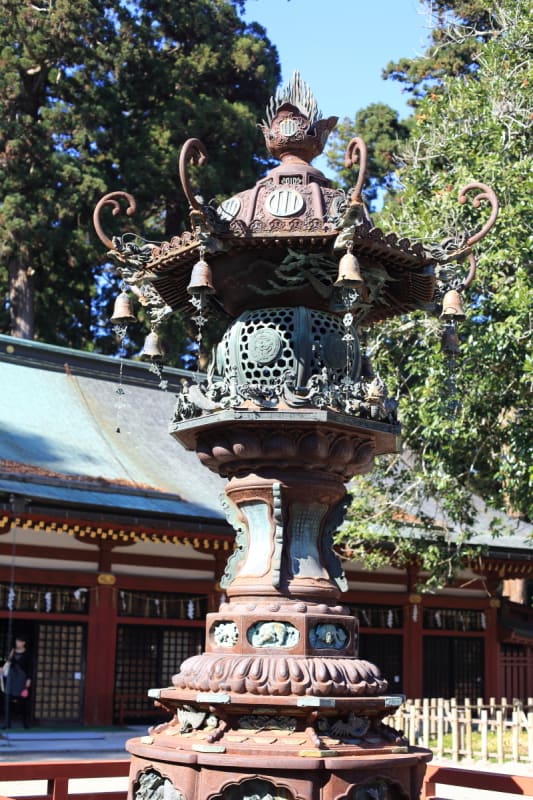 銅鐵合製燈籠 文化燈籠と霊獣蜃 鹽竈神社 ひーさんの散歩道