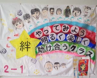 高等部２年 学級旗が完成しました 茨城県立水戸飯富特別支援学校公式ブログ