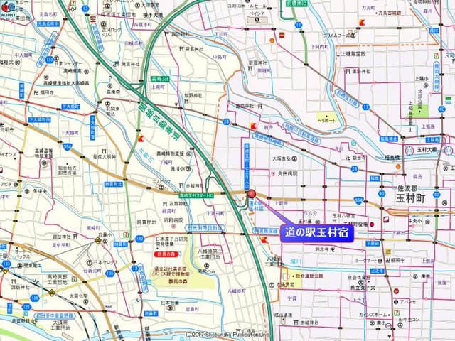 道の駅玉村宿の地図