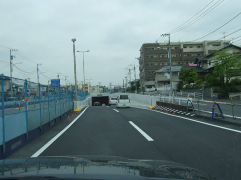 開通した原宿交差点上り車線 原宿交差点上り車線