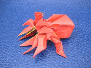タコに乗る人 創作折り紙の折り方