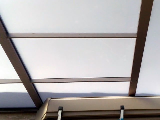 リクシル スピーネ ロング柱 テラス屋根 20cm F型 2間×4尺 関東間 テラスタイプ 自在桁仕様 DIY 熱線吸収ポリカーボネート 600タイプ  クリアマットS