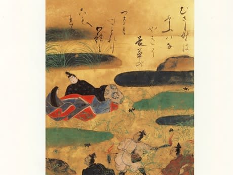 伊勢物語色紙 伝俵屋宗達筆 第六十段 花橘 文化遺産オンライン