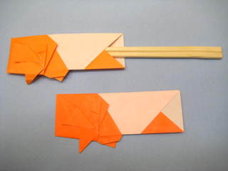 ライオン2の箸袋おりがみ 創作折り紙の折り方