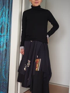 着物リメイクスカートの再リメイク 白菜の冷凍 ひとり紫苑 プチプラ快適な日々を工夫