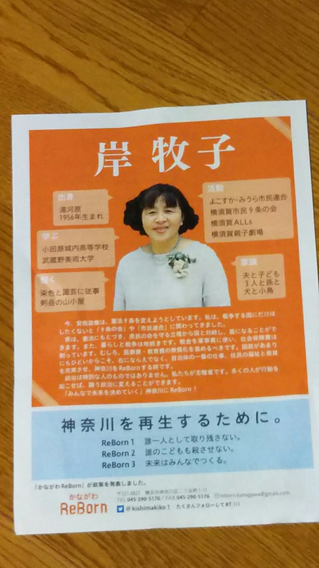 県知事選挙スタート 岸 牧子さんてステキな人 宮応ふみ子のいきいきブログ