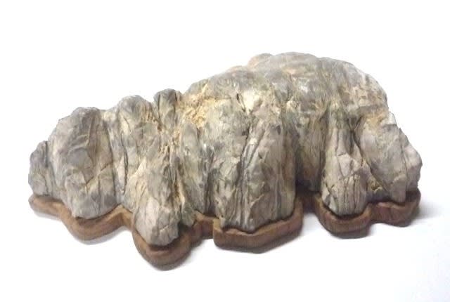 奥伊勢産の 「神代石」 （ 昭和年代の呼称 ・ 形状は 「伊勢古谷石」 ～ 左右幅約16cm ）