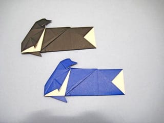 ペンギンの箸袋おりがみ 創作折り紙の折り方