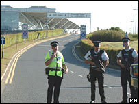 Officers at Stansted Airport