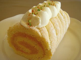 パンプキンロールケーキ お菓子時々パン日記