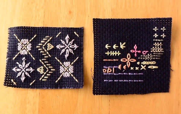 ダイソーの刺しゅう布と小さい刺しゅう タブクマ工房 刺繍のこと 日々のこと たまにトイデジ