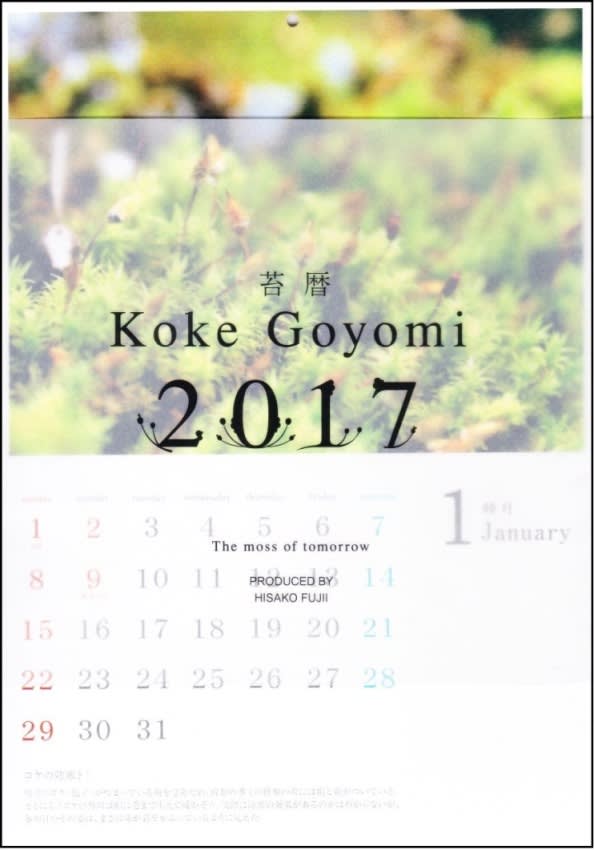 お知らせ コケ好きのためのカレンダー 苔暦2017 ができました 12 23おかげさまで完売しました かわいいコケ ブログ I M Loving Moss