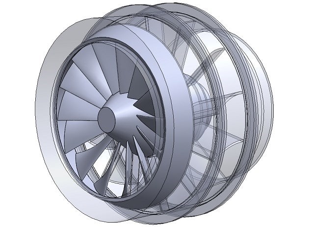高比速度型インライン斜流ターボファンの設計 - 流体機械設計による近未来に役立つエンジニアリング