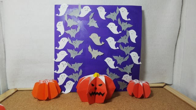 切り絵とペーパークラフト かぼちゃ と ノリと勢い１００ のハロウィン作品達www ペーパークラフト 折り紙技術 アマチュア 人生の素人 折師 の記録 ゲームネタプレイ