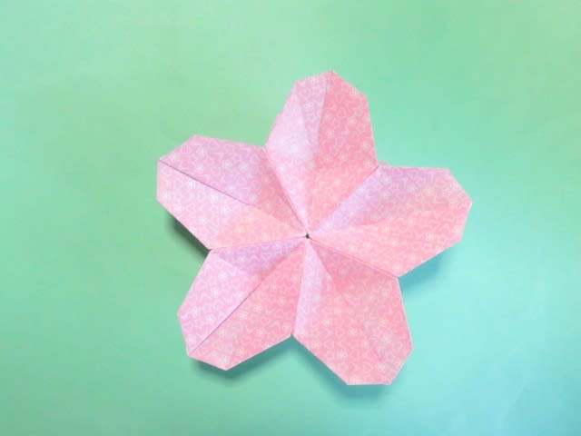 折り紙の桃の花の折り方作り方 創作 創作折り紙の折り方