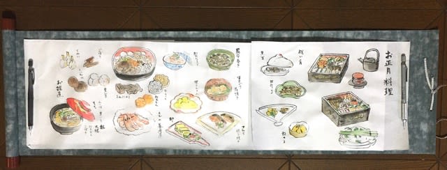 おせち料理料理の絵献立 マンガ家高橋陽子の 頑張りましたねタカハシさん