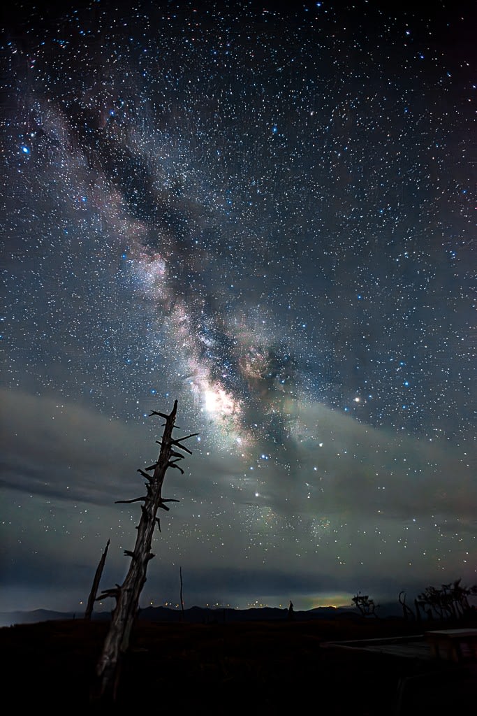 大台ヶ原から天の川の写真