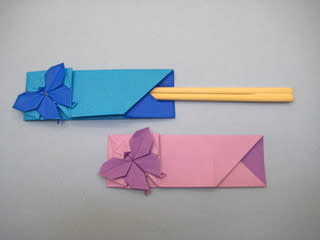 ちょうちょの箸袋おりがみ 創作折り紙の折り方