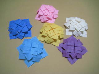 アジサイの折り紙 創作折り紙の折り方