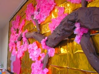 立体的な桜の木の壁飾り デイサービス 社会福祉法人長寿会 陽光の園ブログ