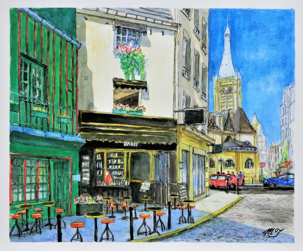 パリの街角 Ⅱ」の 絵を描きました。 - どろ亀のプロムナード