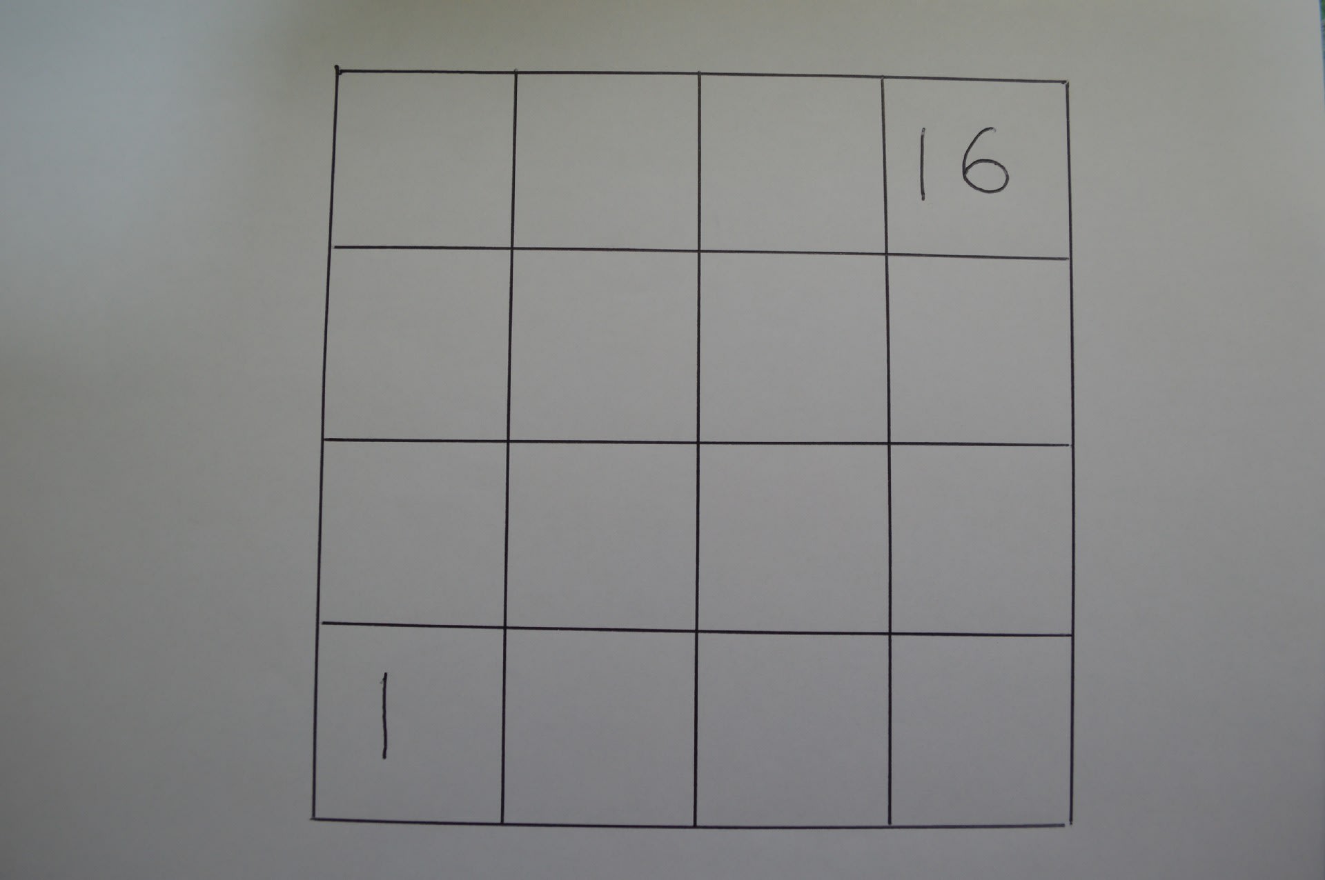 パズル問題038 魔方陣 4 4 アートプラス京めぐり