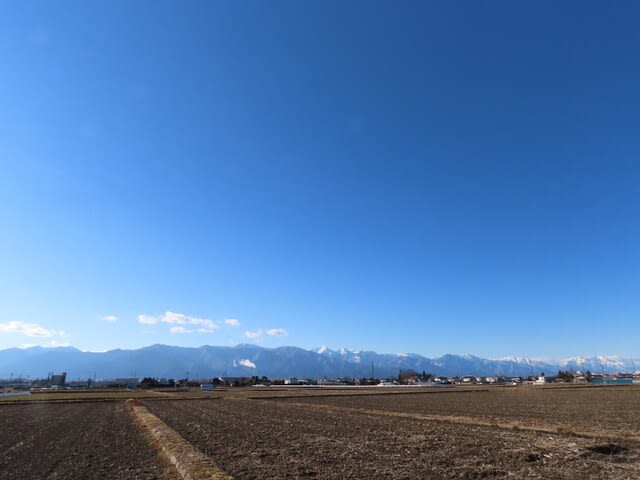 北アルプスの山並み