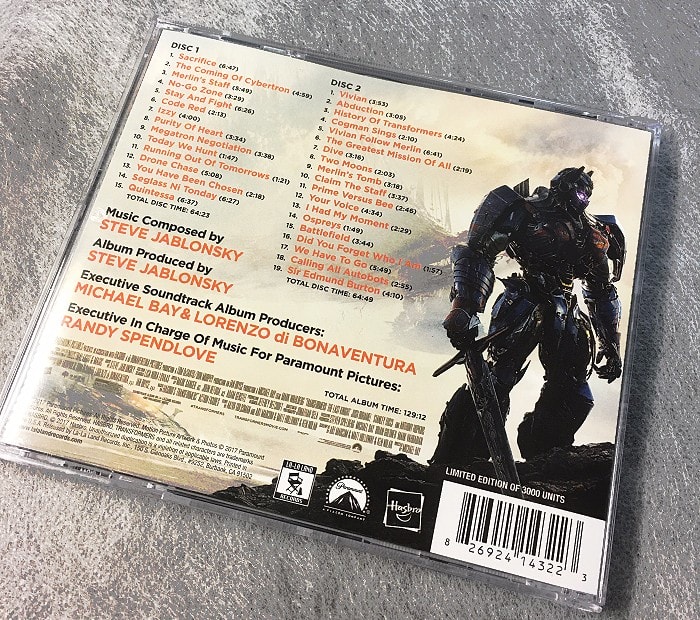 トランスフォーマー：最後の騎士王CD「サウンドトラック」 - トランスフォーマーが好きだ！