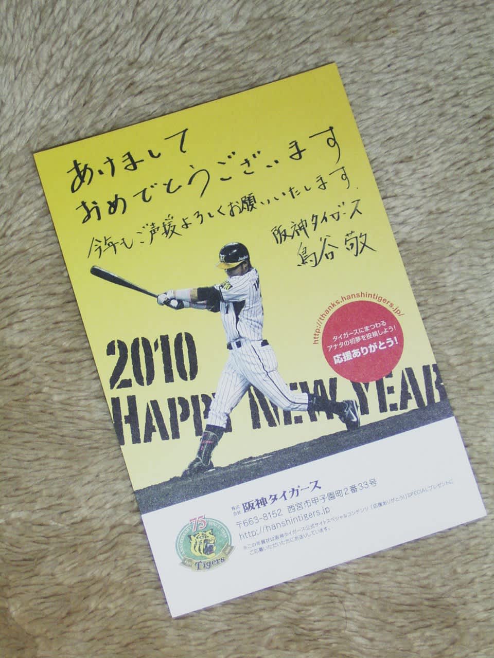 鳥谷からの年賀状 西向きのバルコニーから 鳥谷からの年賀状 西向きのバルコニーから